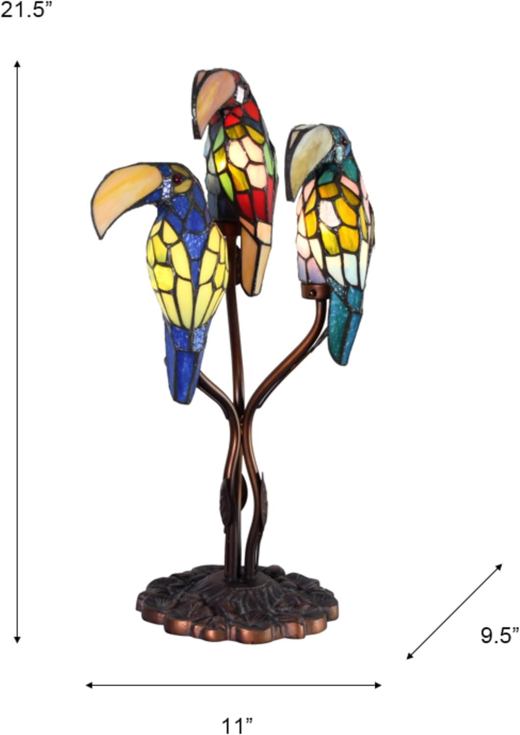 Dale Tiffany Three Parrots Table Lamp