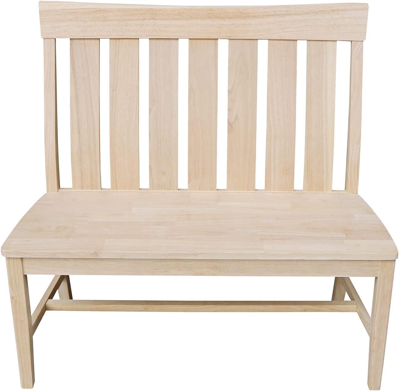 Ava Solid Wood Bench - Unfinished