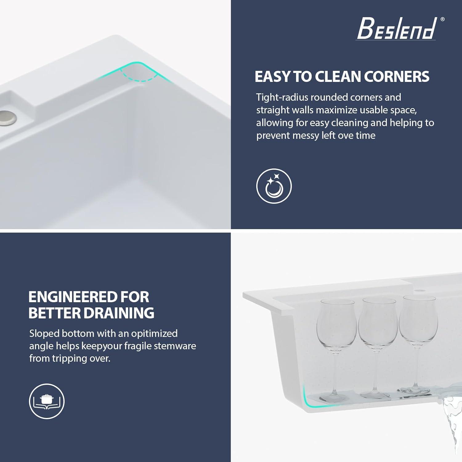 33 Granite Composite Kitchen Sink - 33x22 Inch Black Granite Kitchen Sinks Drop In Black Quartz Sink Ledge Workstation Classic Above Counter Single Bowl Sinks Basin