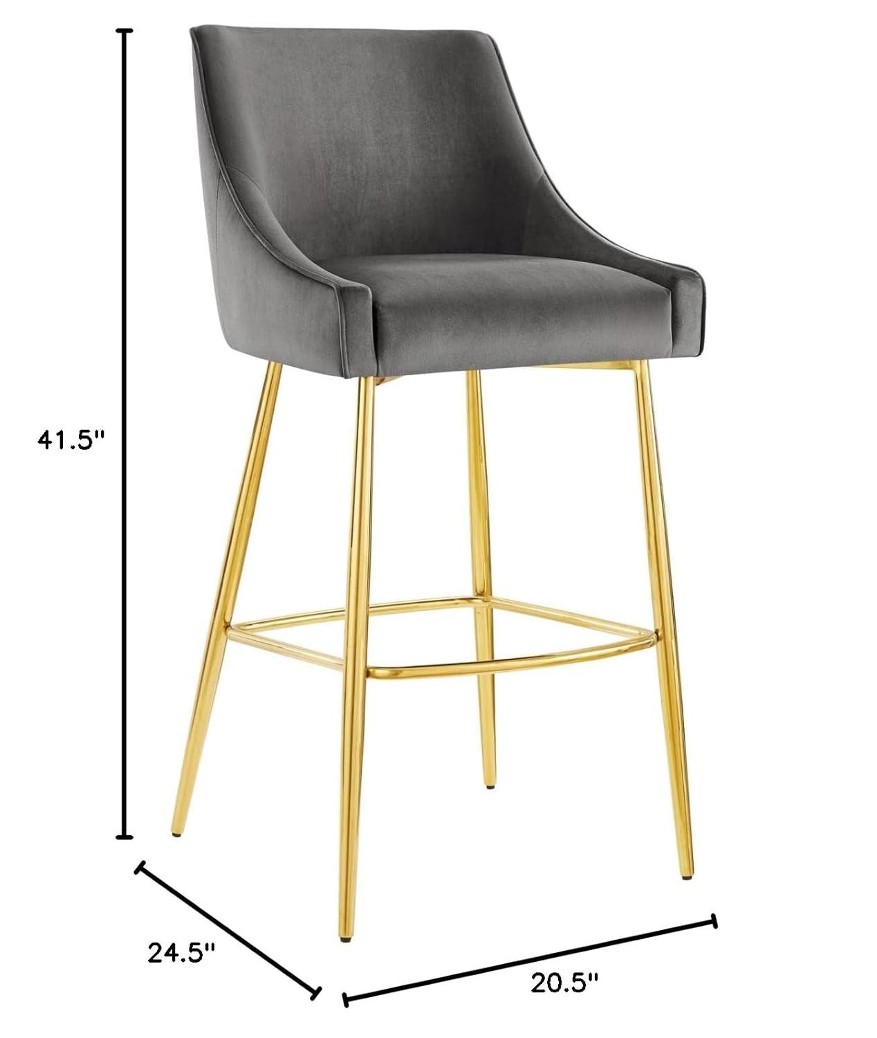 Modway Discern Performance Velvet Bar Stool