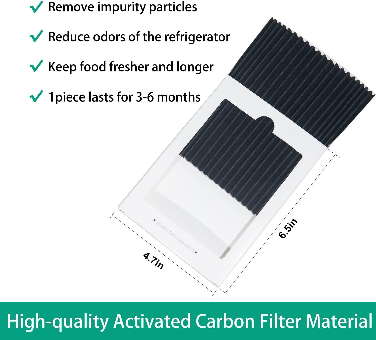 4Pcs  Activated Carbon  For Frigidaire Air Filter  Replacement Refrigerator Pure Air，Also Fits Electrolux Part # EAFCBF