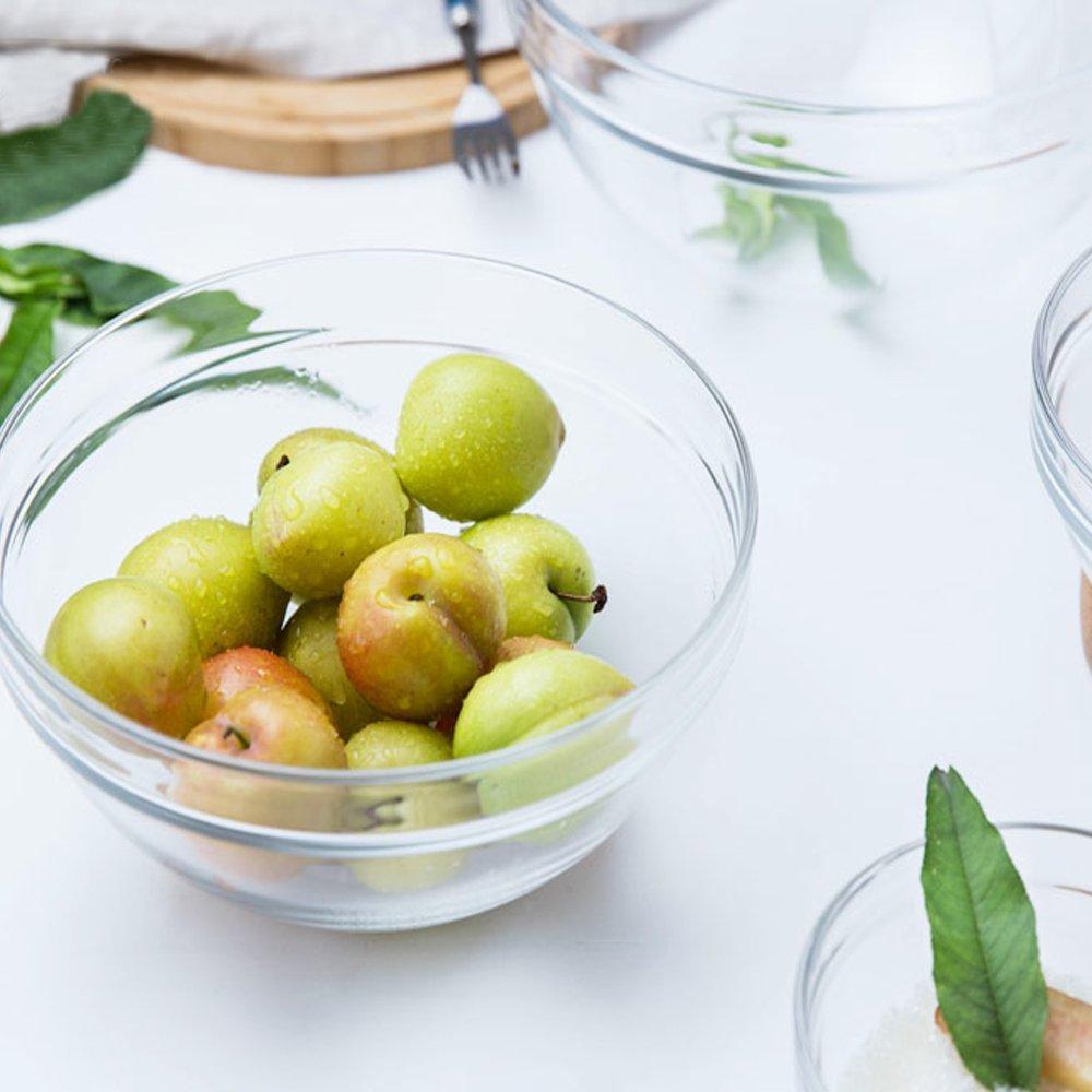 Mini Bowls 4 Inch Glass Bowls for Kitchen Prep, Dessert, Dips, and Candy Dishes ,4oz Stackable Dishware safe ,Set of 16 (combination)