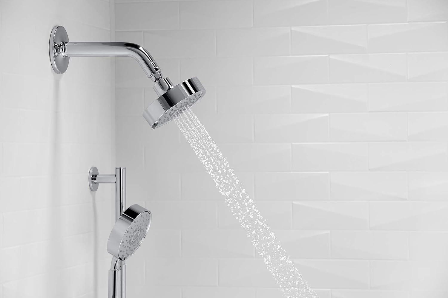 Purist Polished Chrome 5.5" Multifunction Wall-Mounted Showerhead