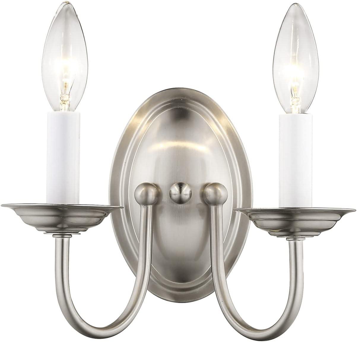 Livex Lighting Home Basics 2 - Light Wall Light in  Brushed Nickel