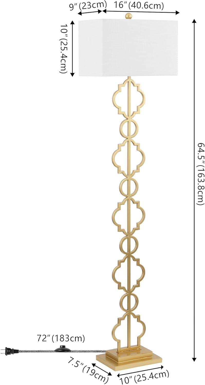 Jonathan Y Selina Iron Ogee Trellis Modern Led Floor Lamp