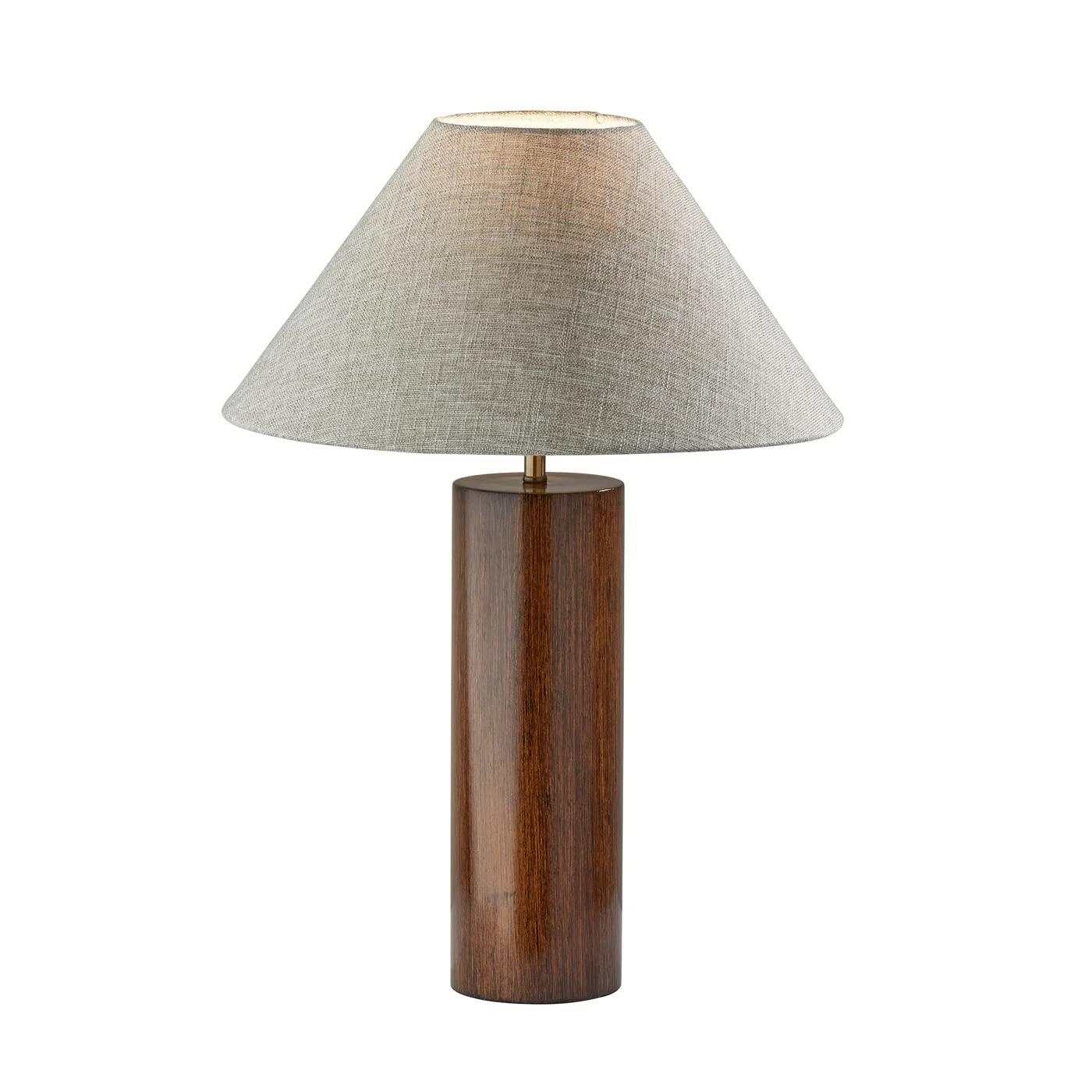 Martin Table Lamp Walnut - Adesso: Modern Bedroom & Living Room Lighting, UL Listed