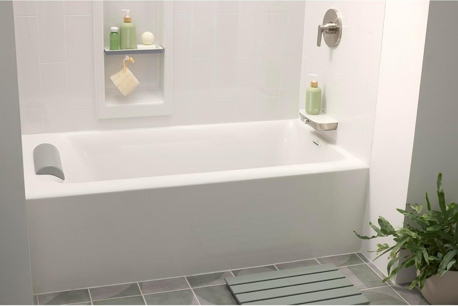 Black and White PVC Tub Overflow and Drain Kit