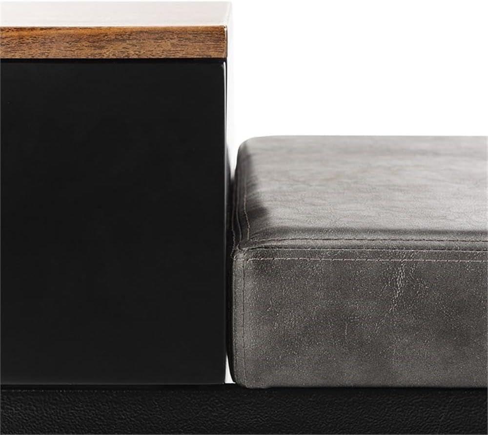 Maruka Bench with Storage - Brown/Grey - Safavieh