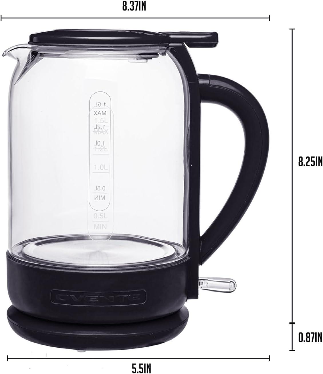Ovente 1.5 qt. Glass Electric Tea Kettle