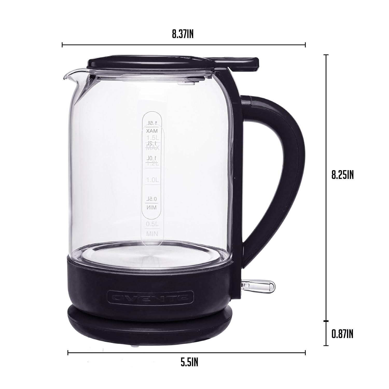 Ovente 1.5 qt. Glass Electric Tea Kettle