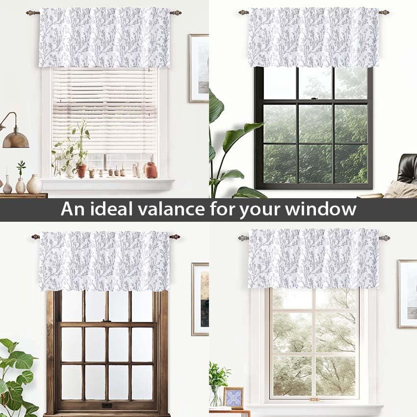 DriftAway Indoor and Outdoor Polyester Blackout Rod Pocket Curtain Pair Gray,White,Multi-color 0.10 in x 18.00 in