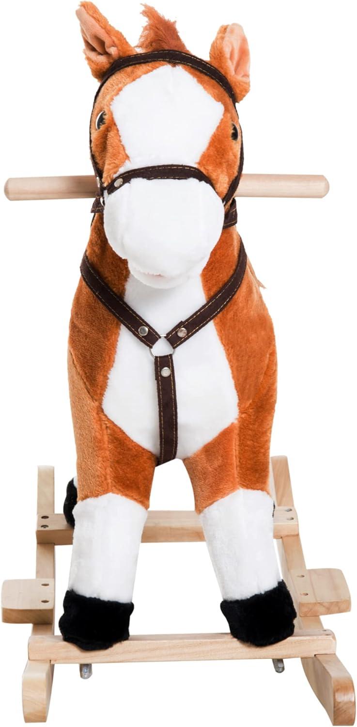 Qaba Kids Plush Toy Rocking Horse