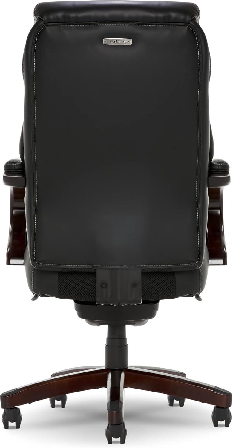 Ergonomic High-Back Black Leather Executive Swivel Chair with AIR Lumbar Support