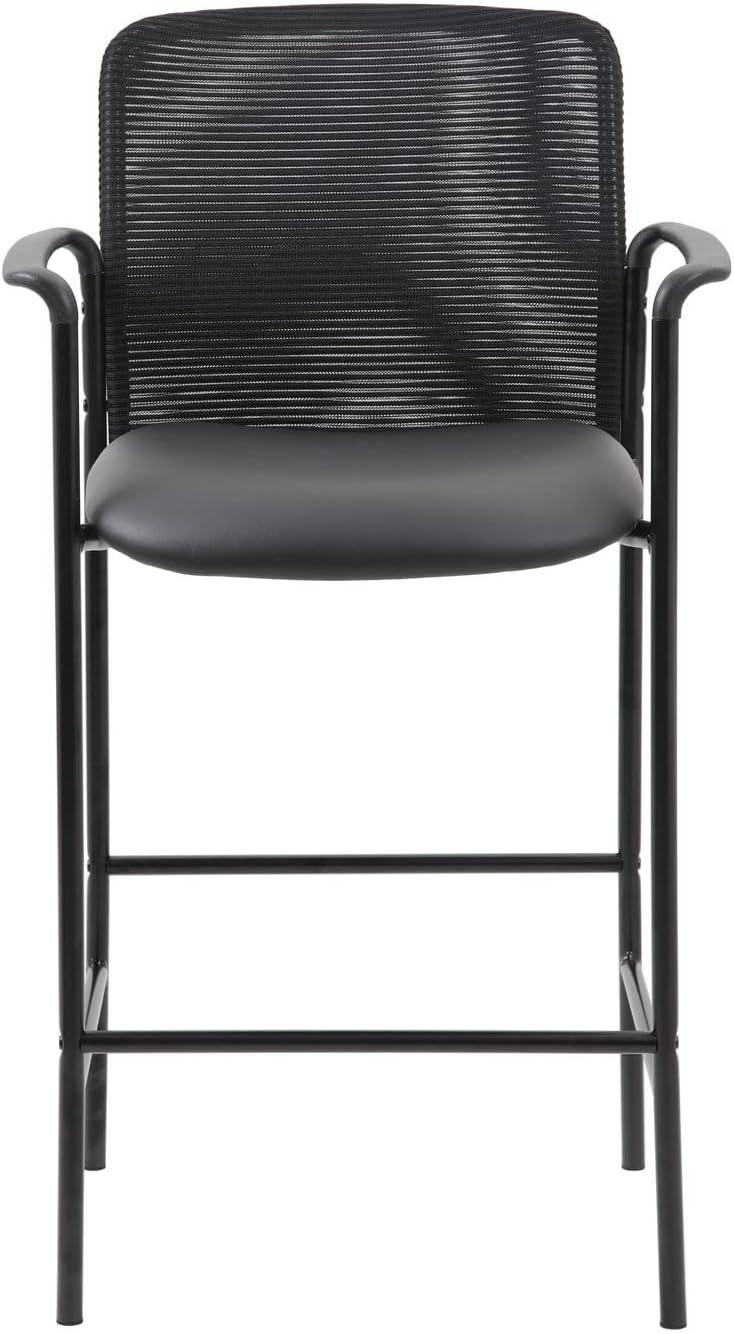 Boss Office Counter Height Mesh-Back Counter Stool with Arms