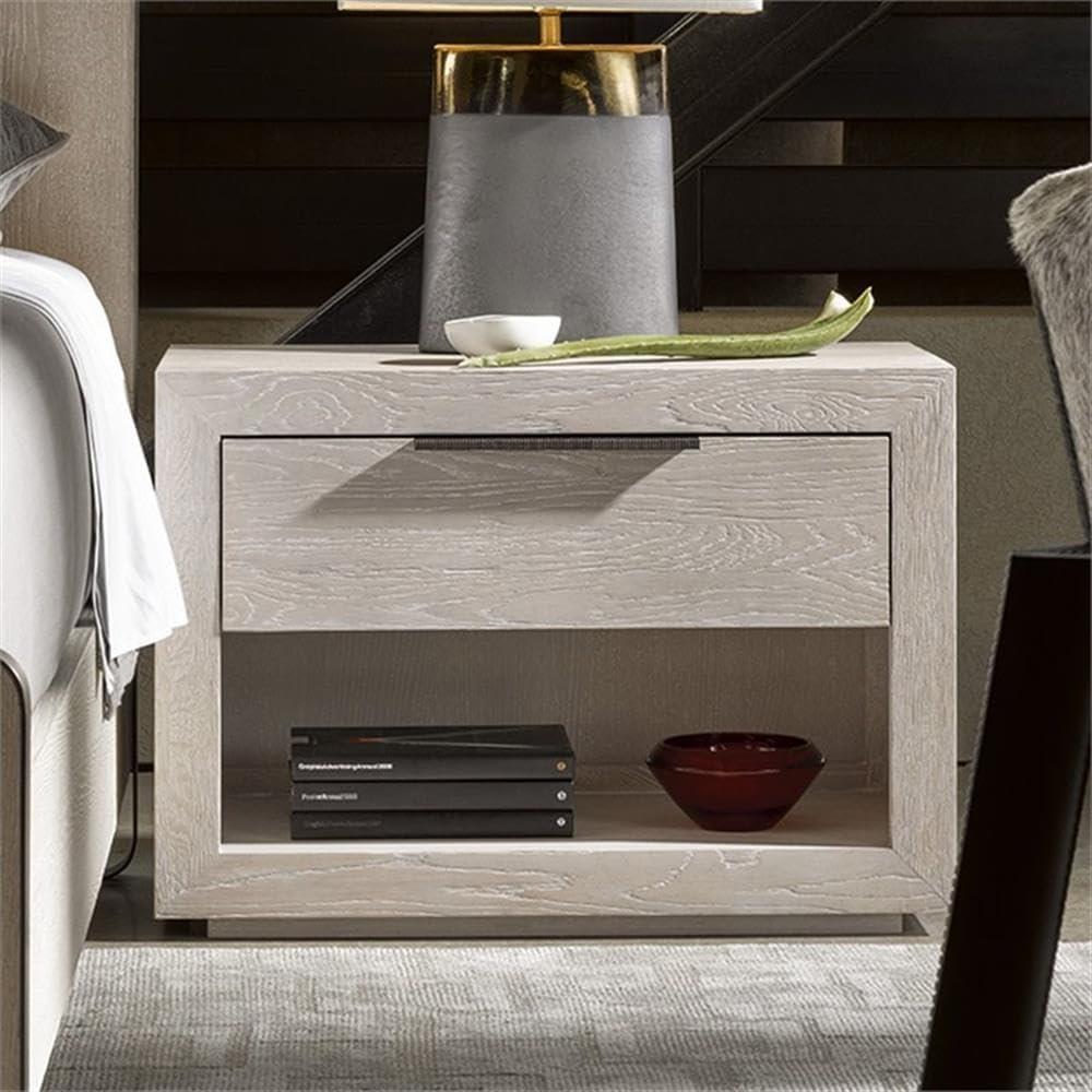 Universal Furniture Huston 1 Drawer Nightstand in Quartz