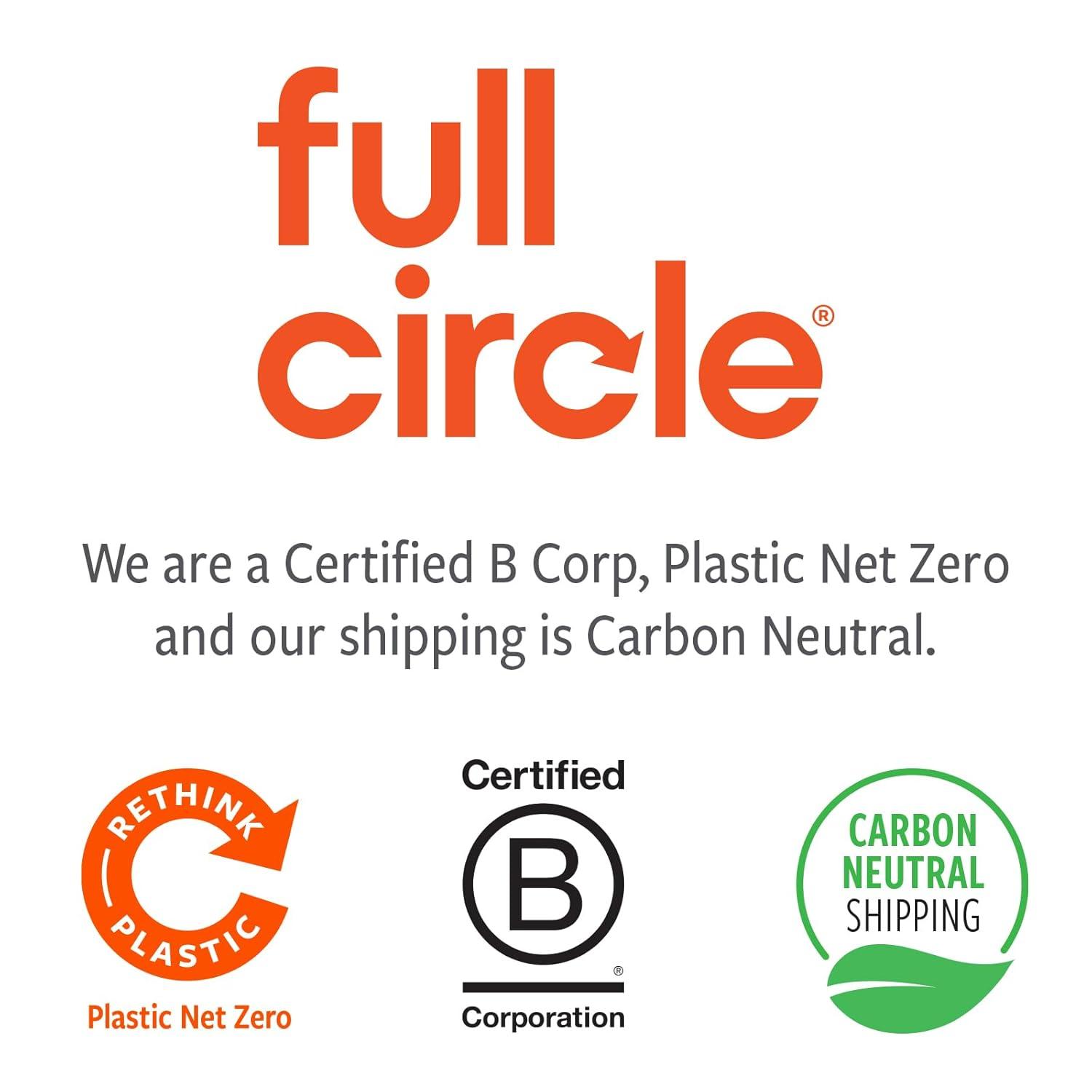 Full Circle Scrub Queen Toilet Brush with Replaceable Head - Ceramic Base with Dry Earth Absorbent Disk