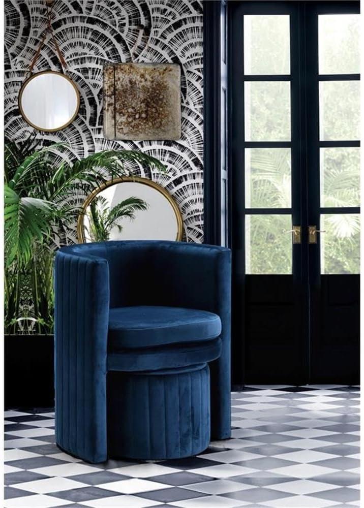 Maykoosh Art Deco Dreams Cream Velvet Accent Chair