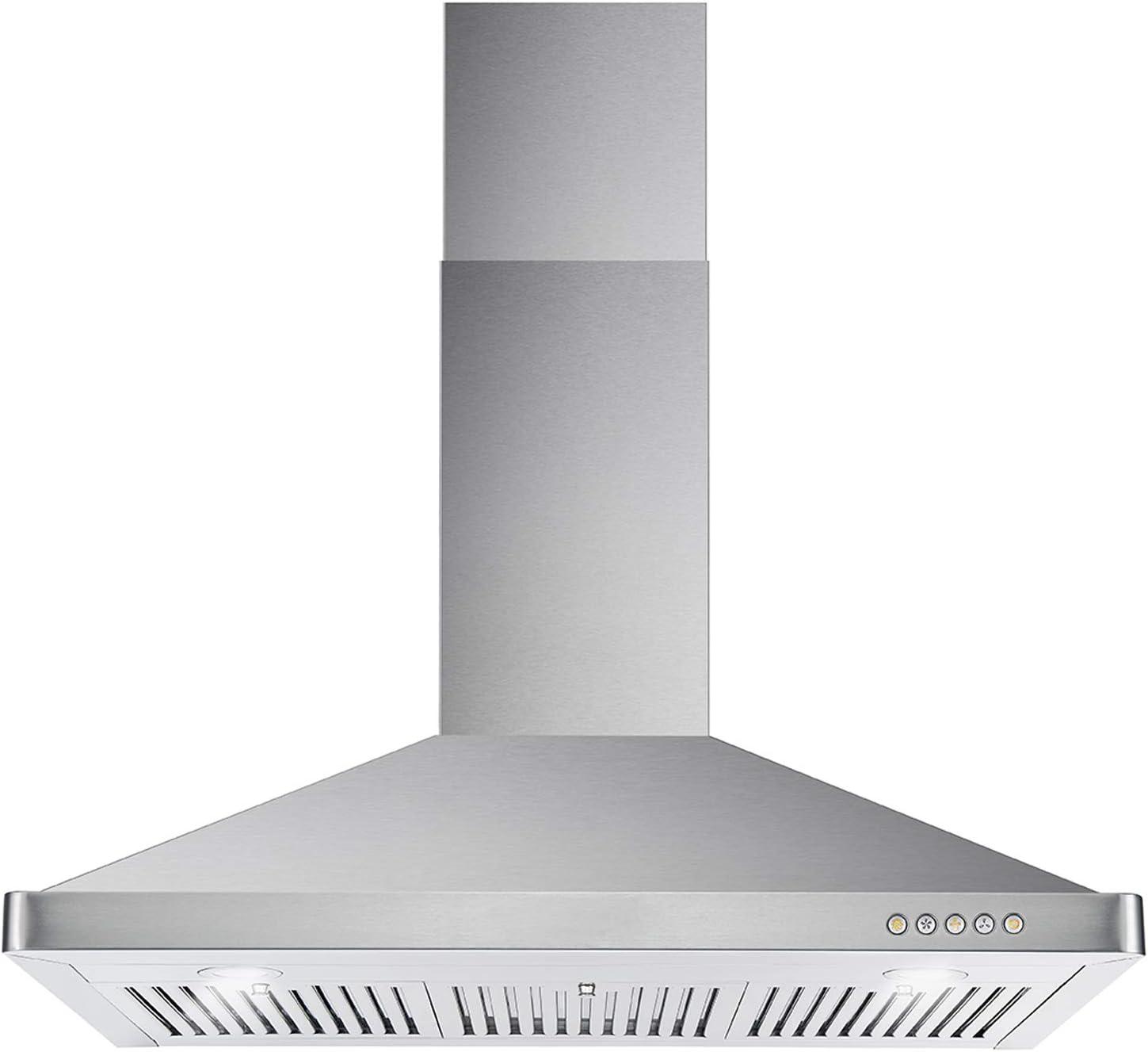 36-Inch Stainless Steel Wall Mount Convertible Range Hood