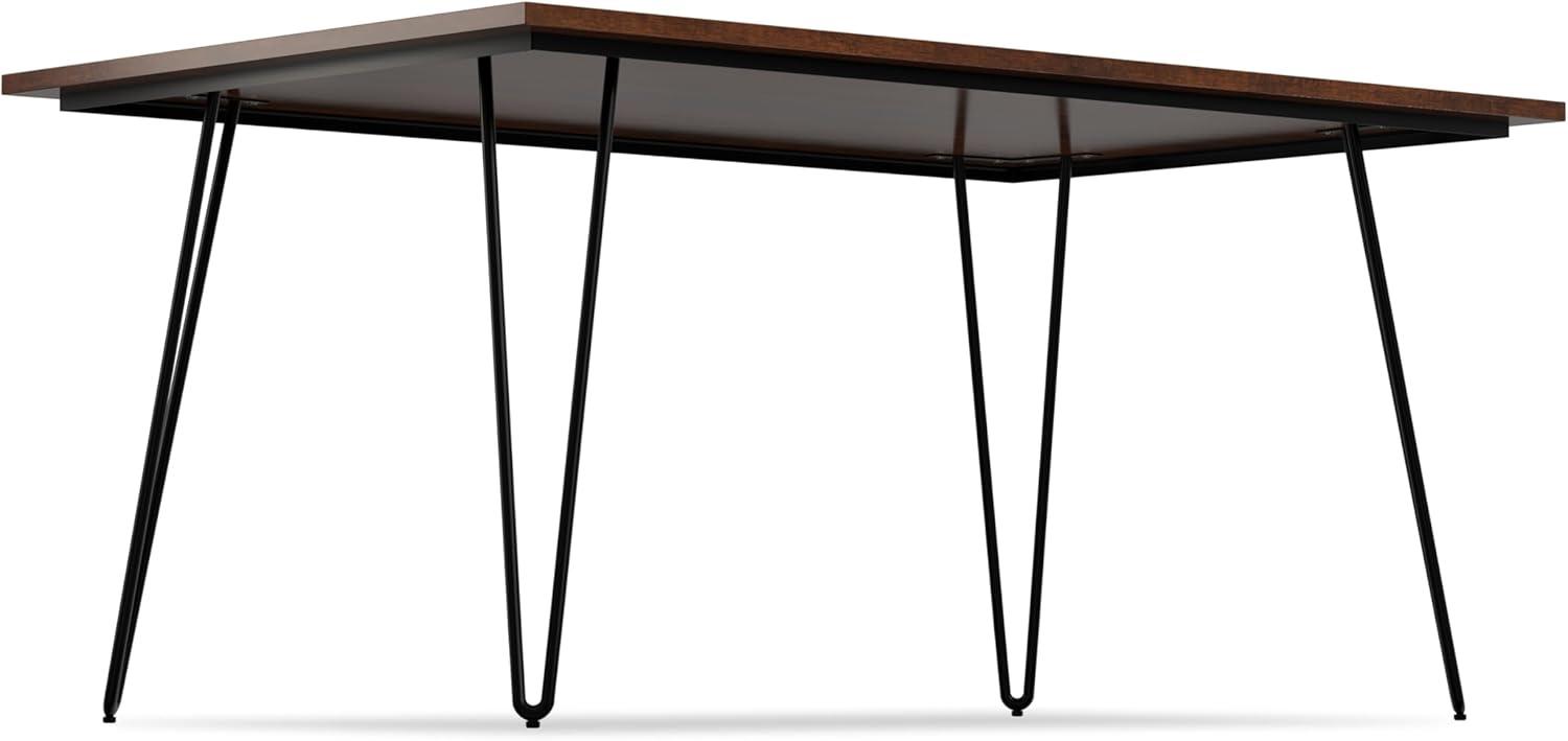 Hunter Solid Wood Top Metal Base Dining Table