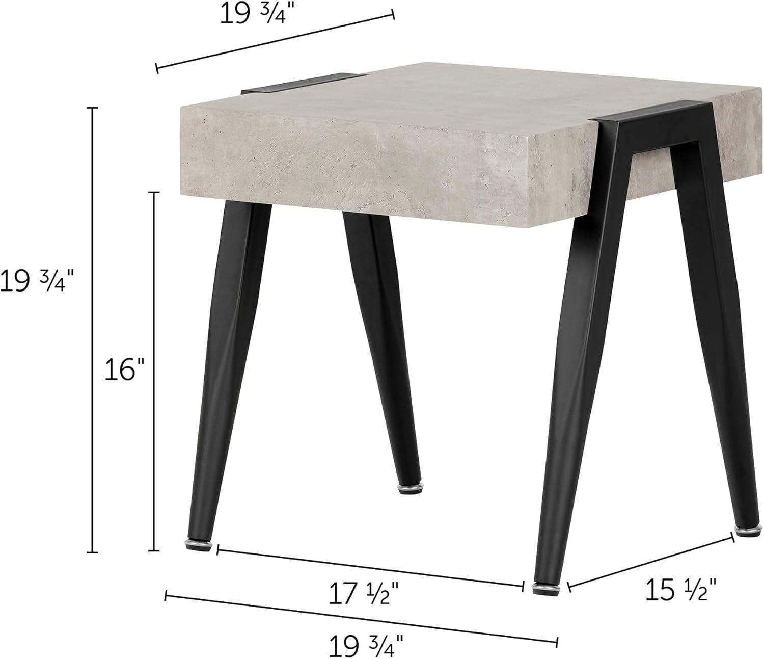 City Life End Table Concrete Gray/Black - South Shore