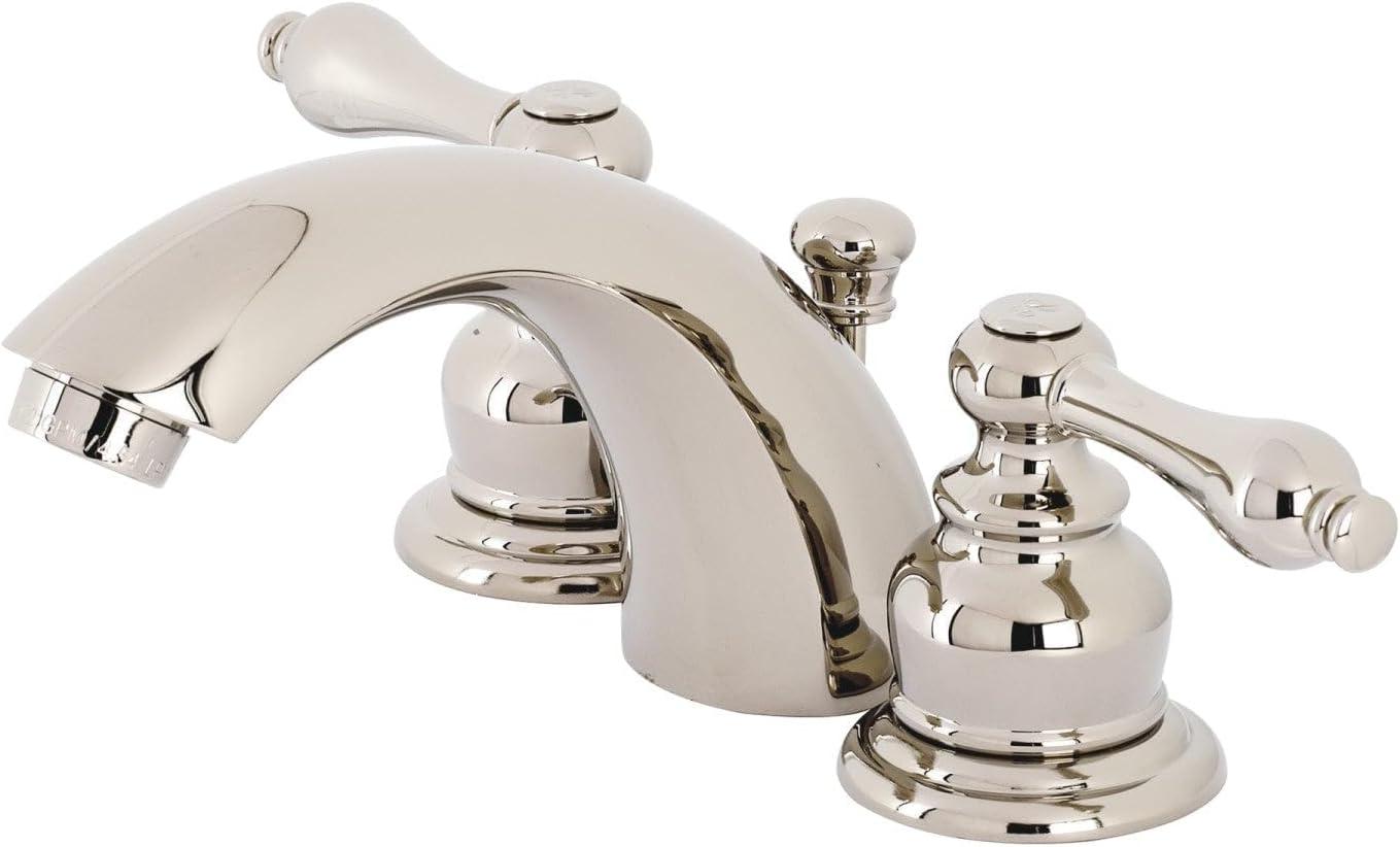 Victorian Mini-Widespread Bathroom Faucet in Polished Nickel