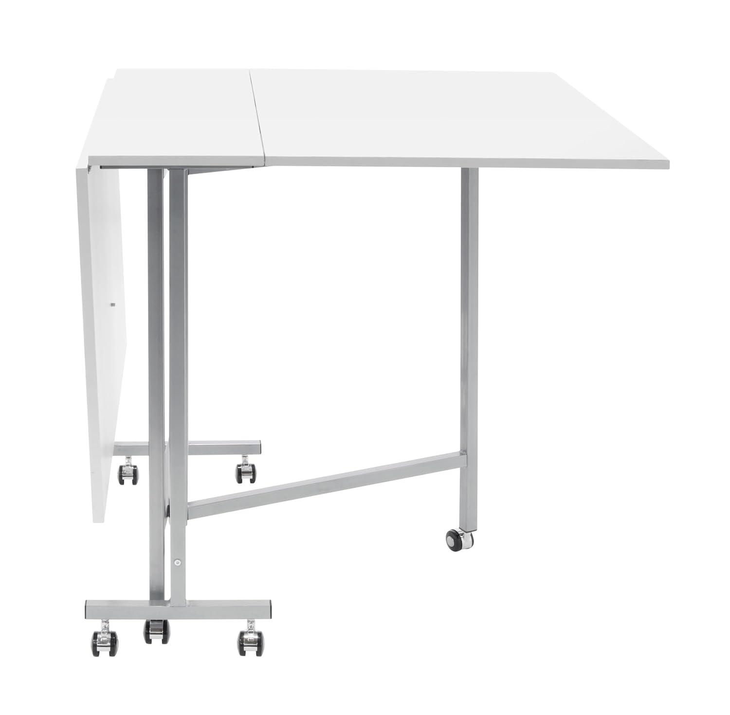 Sew Ready 58.75'' x 36.5'' Foldable Craft Table with Wheels