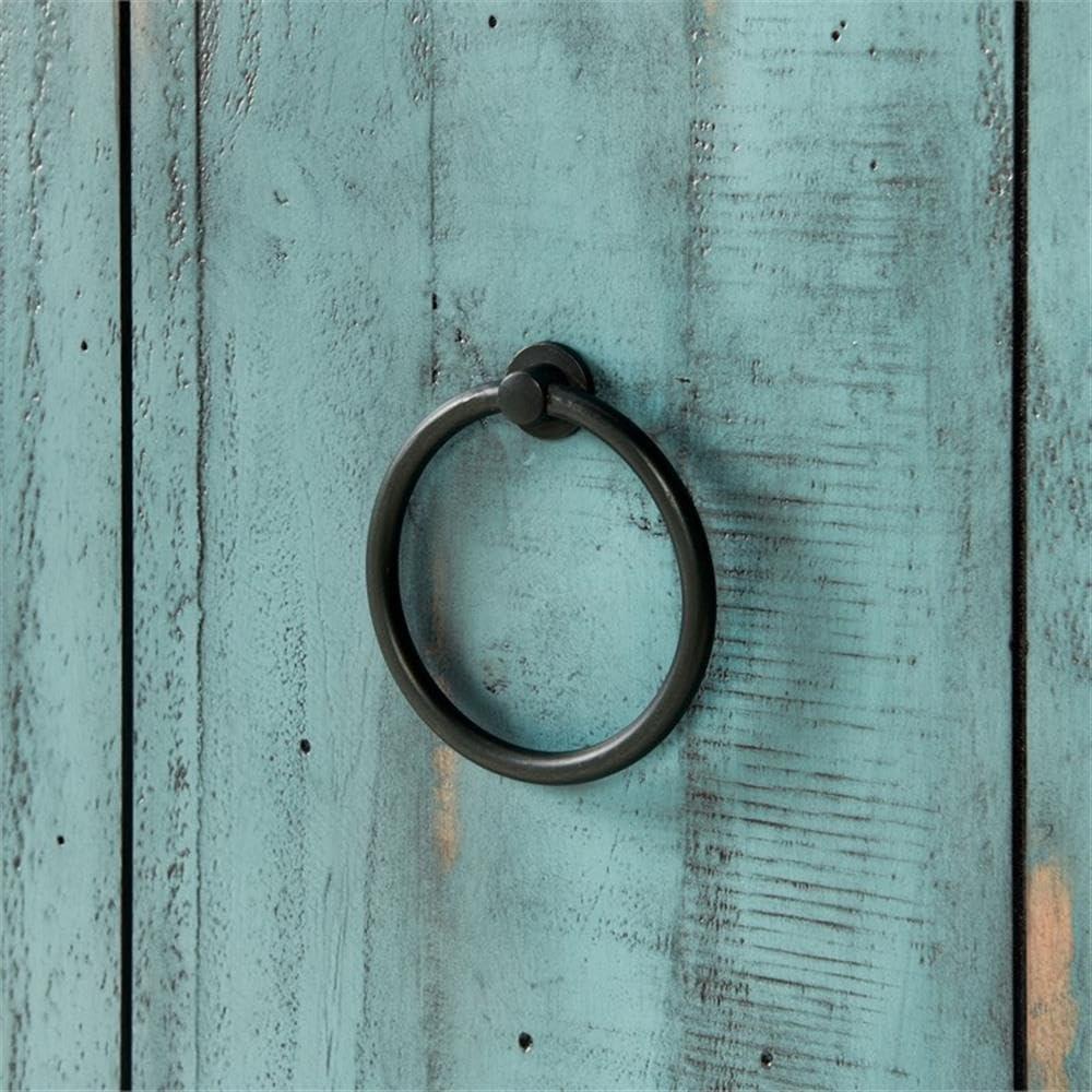 Martin Svensson Home Garden District Solid Wood TV Stand for TVs up to 70", Rustic Turquoise