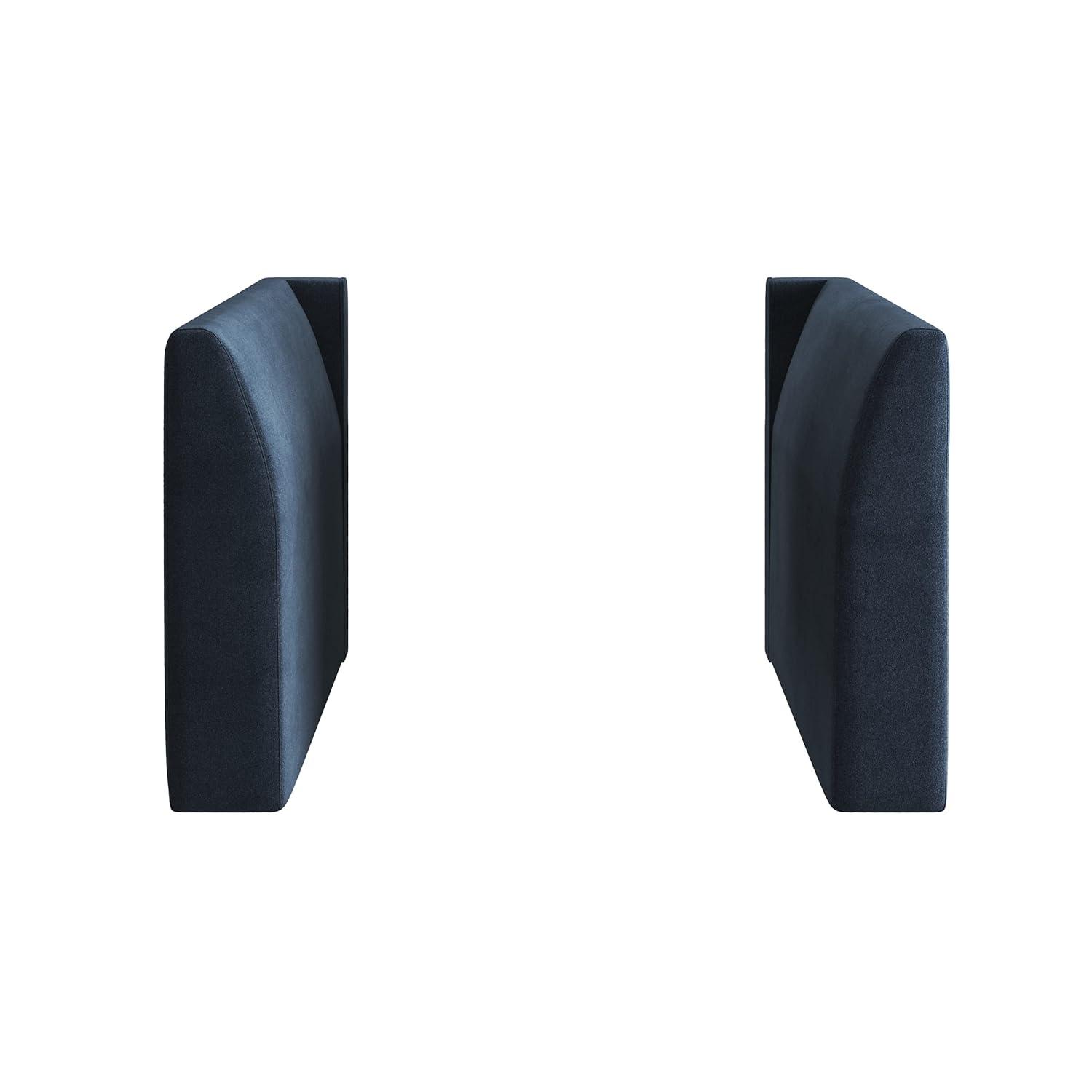 HONBAY Armrest Module for Modular Sectional Sofa, Pair of Sofa Armrest for Sectional Modular Couch, Velvet Dark Blue