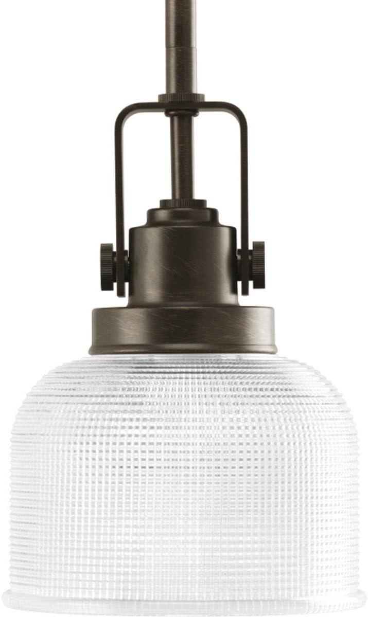 Progress Lighting Archie 1-Light Mini-Pendant, Polished Chrome, Prismatic Glass Shade