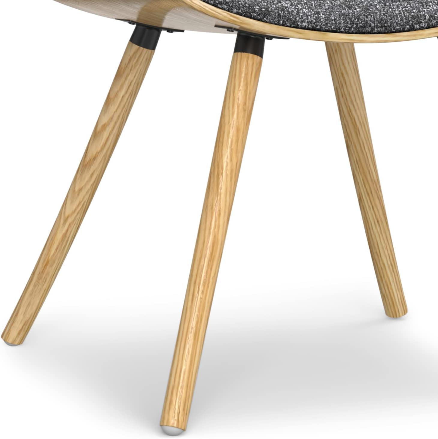 Simpli Home Malden Upholstered Dining Chair with Ergonomic Solid Wood Frame and Mid-Century Modern Style