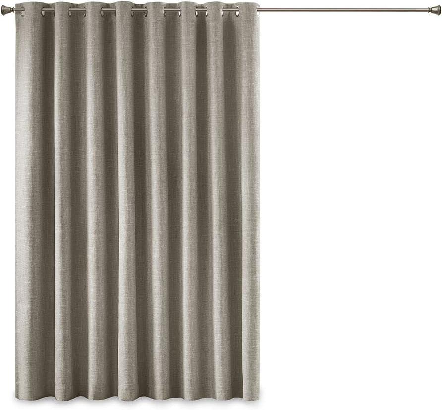 Madison Park Maya Printed Heathered Blackout Grommet Top Single Curtain Panel