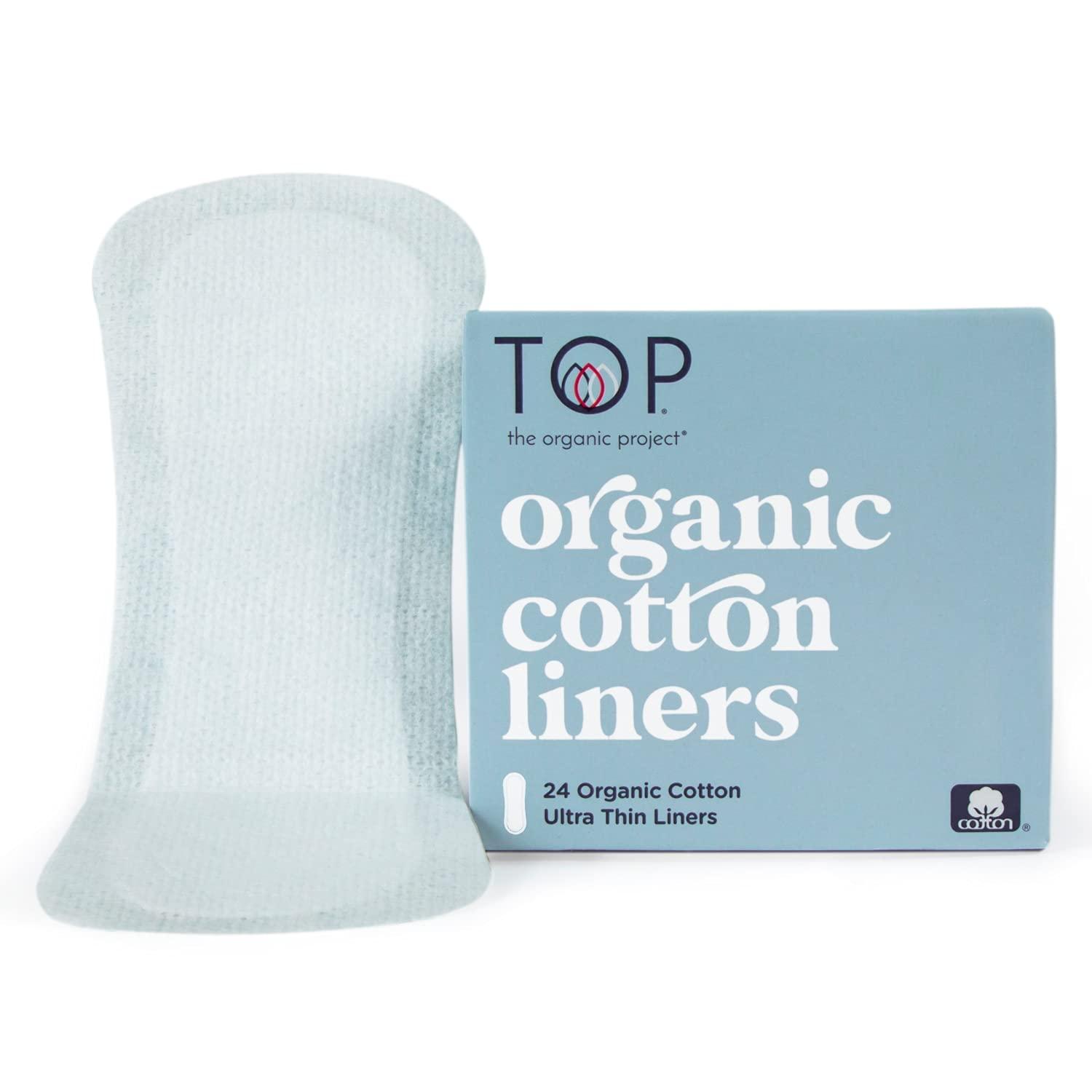 Organic Cotton Ultra Thin Panty Liners, Fragrance-Free, 24 Count