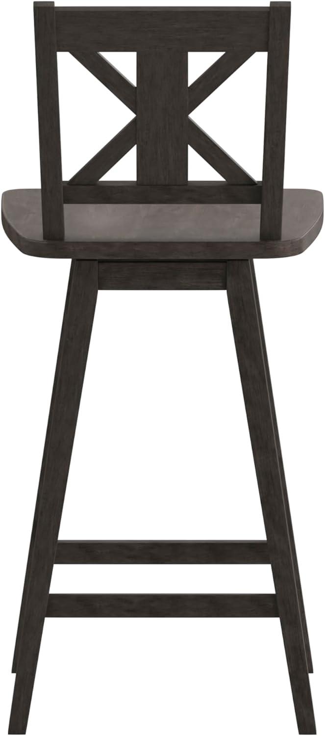 Taylor & Logan Bakersville Modern Farmhouse Wooden Swivel Bar and Counter Stool