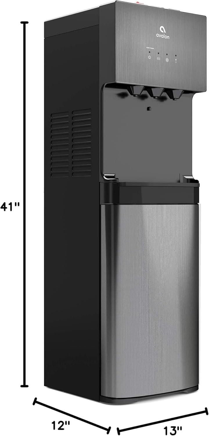 Avalon Black Stainless Steel Self Cleaning Bottleless Water Cooler