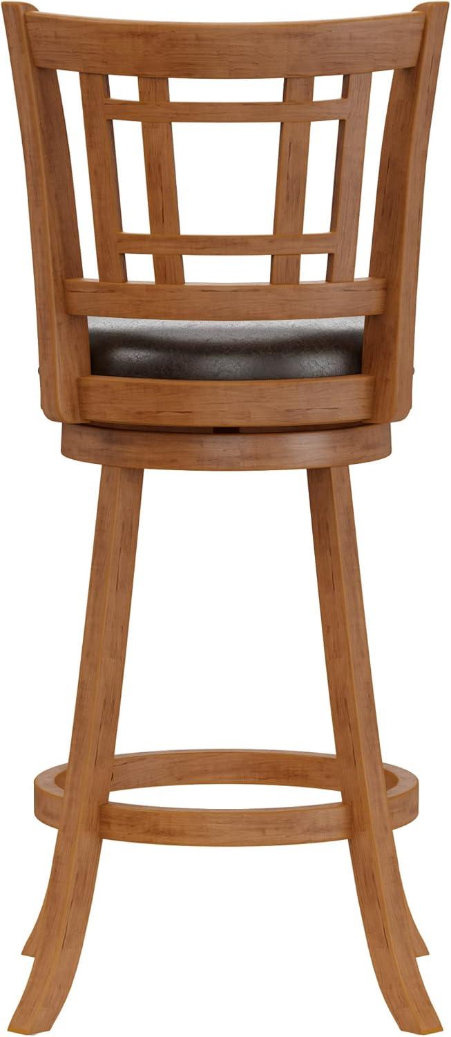 Hillsdale Furniture Fairfox Bar Stool with 360-Degree Swivel, Brown