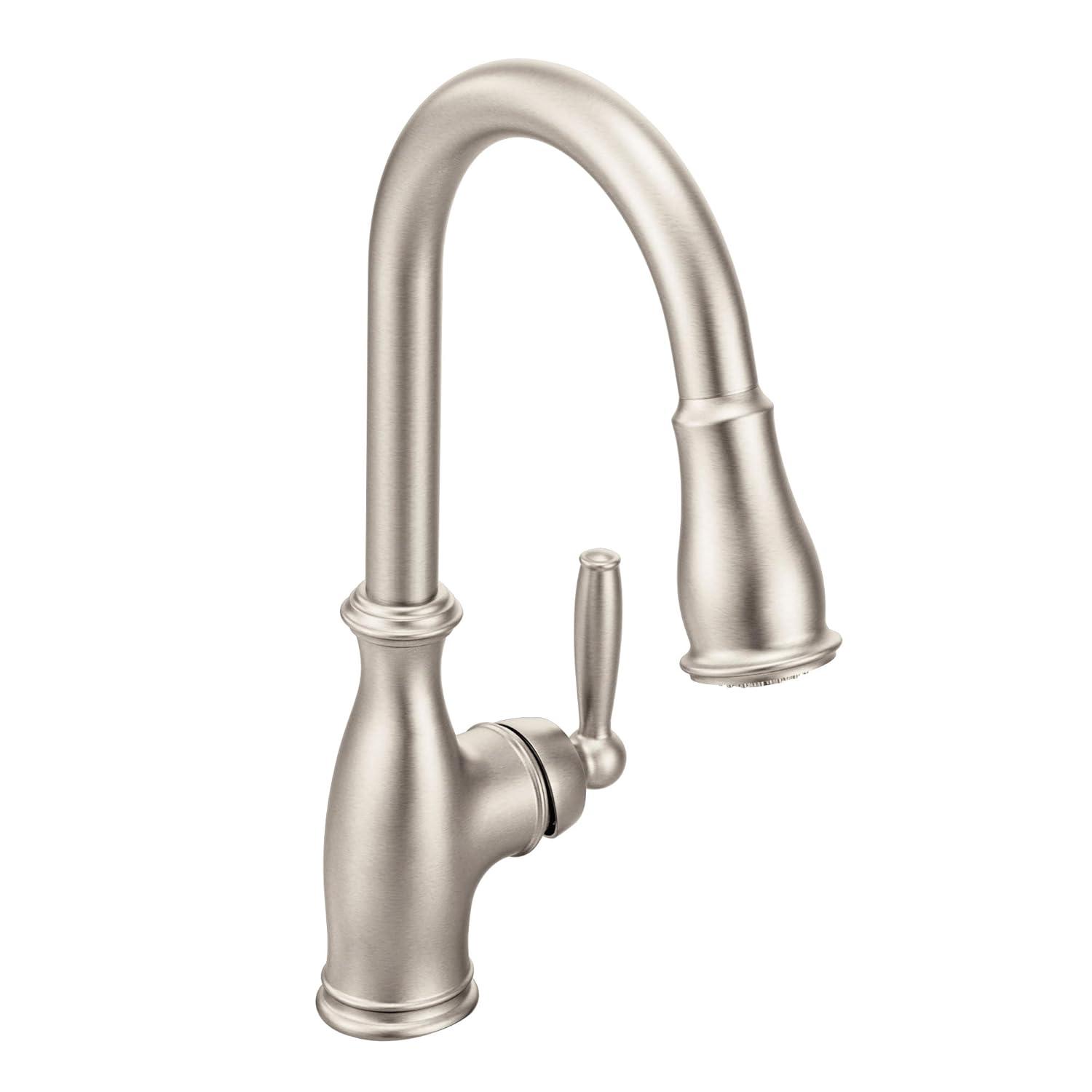 Brantford Pull Out Single Handle Kitchen Faucet with PowerBoost and Reflex
