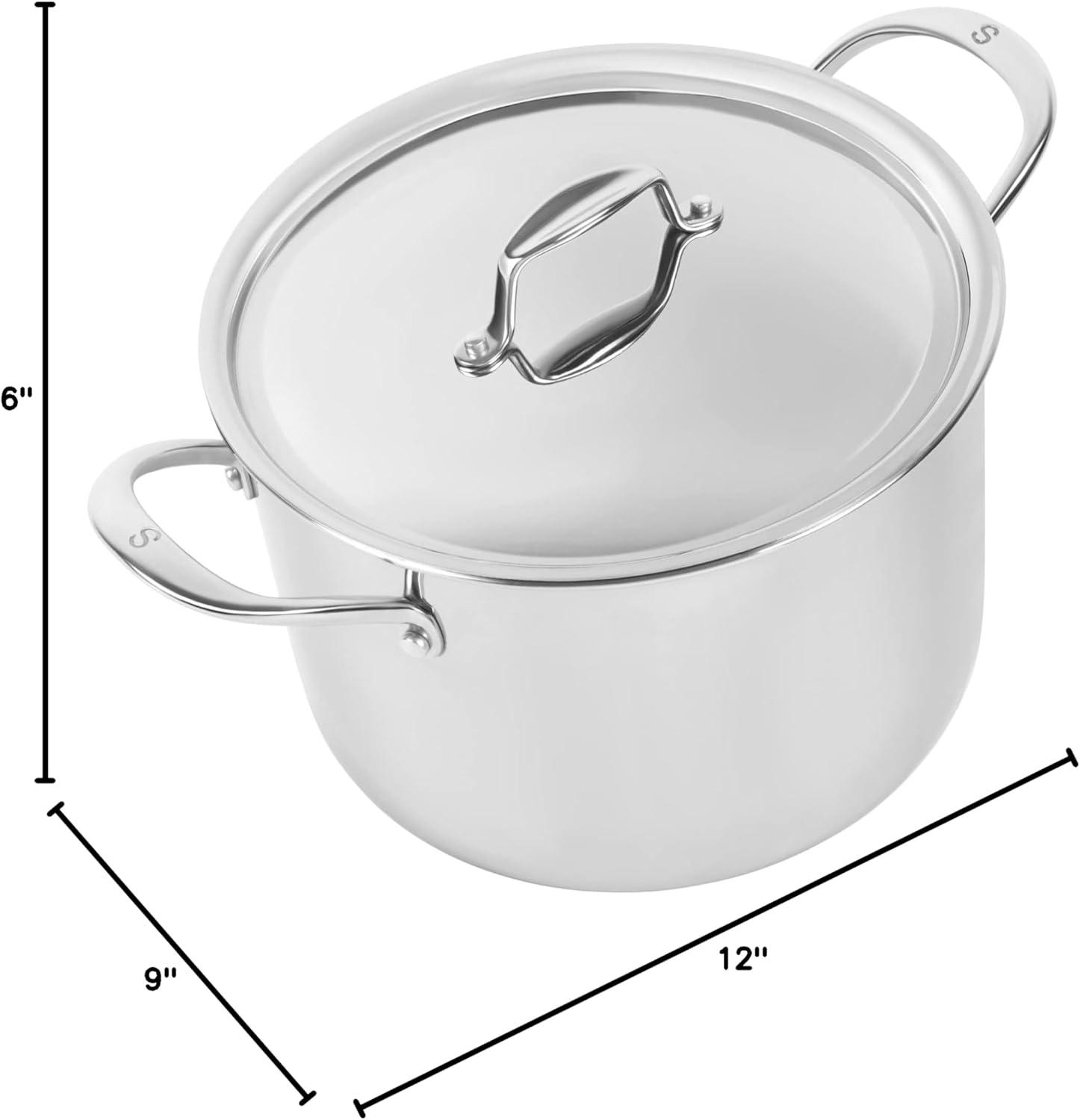 Sardel Sardel 8 Quarts Stainless Steel Stock Pot