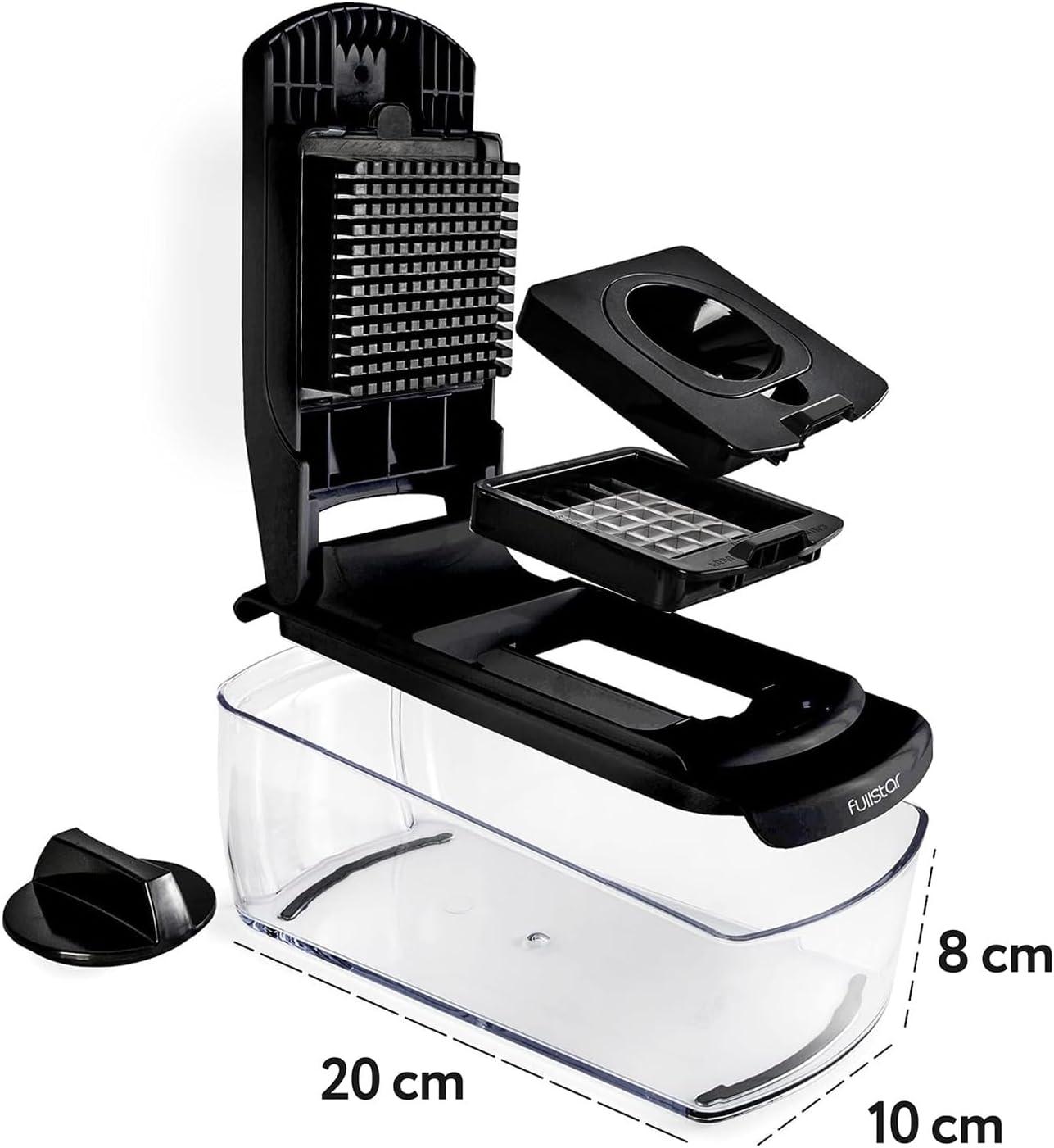 Fullstar - Vegetable Chopper, Food Chopper, Onion Chopper with Container - 4 Blades, Black