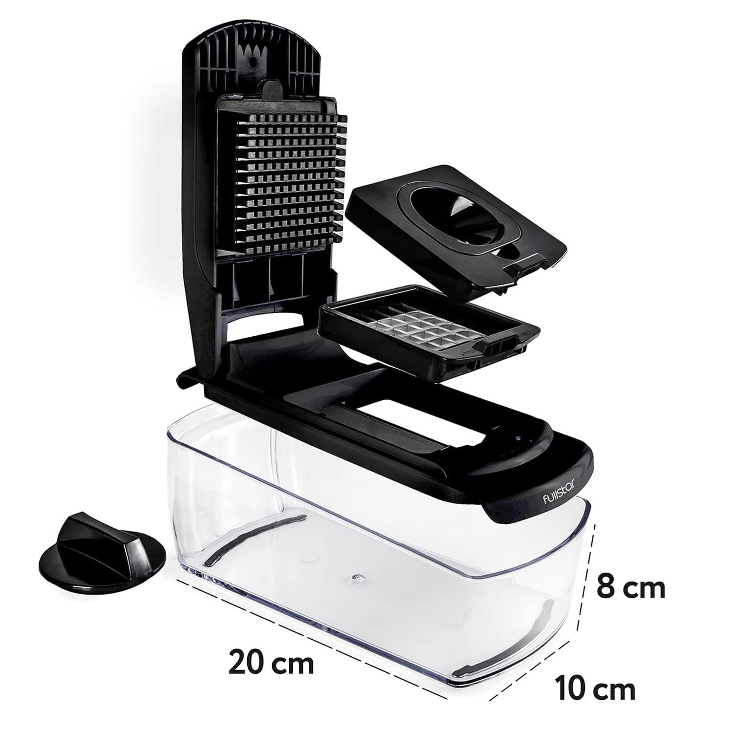 Fullstar - Vegetable Chopper, Food Chopper, Onion Chopper with Container - 4 Blades, Black