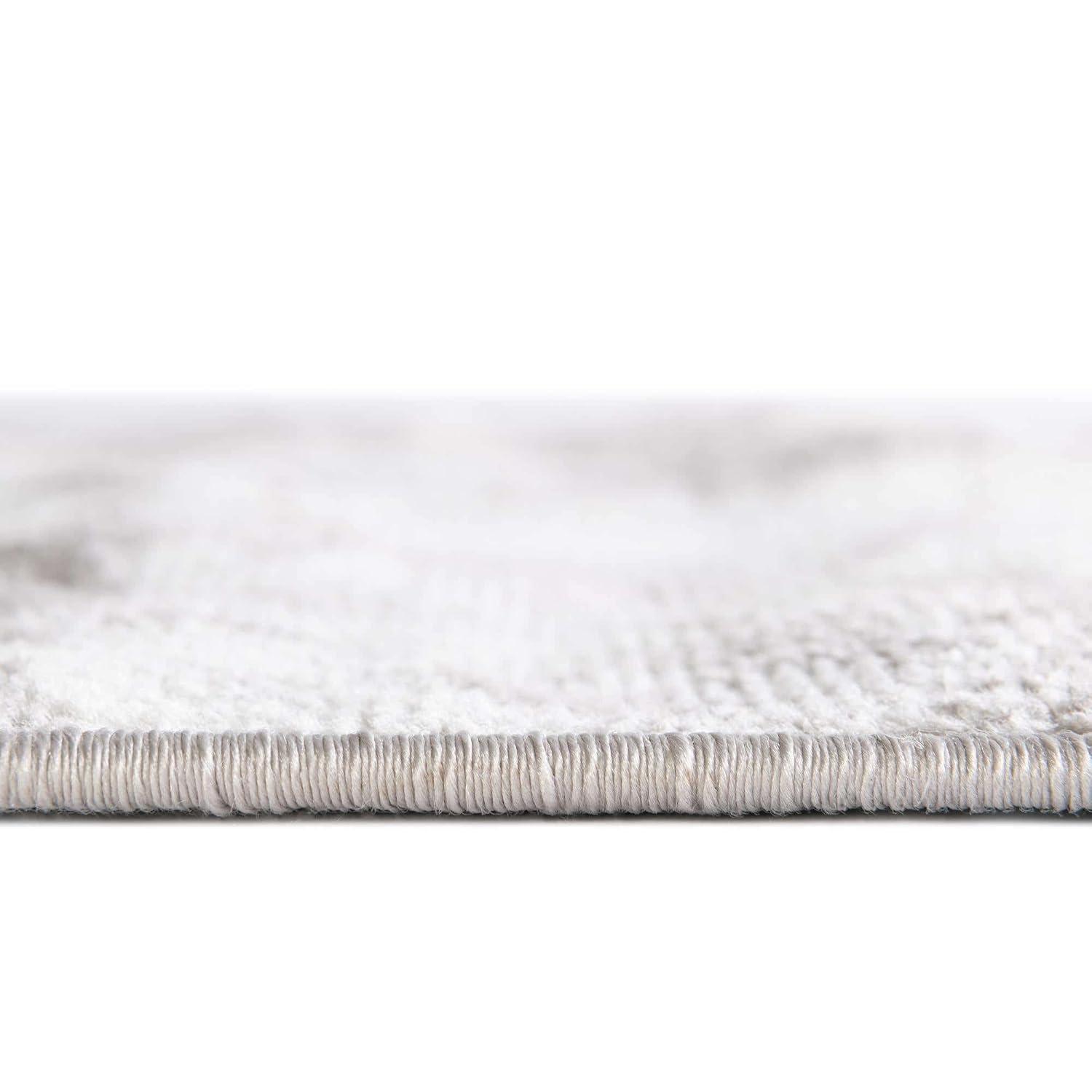 Unique Loom Eos Collection Area Rug - Borealis (10'  x 14' Rectangle Stone Gray/Ivory)