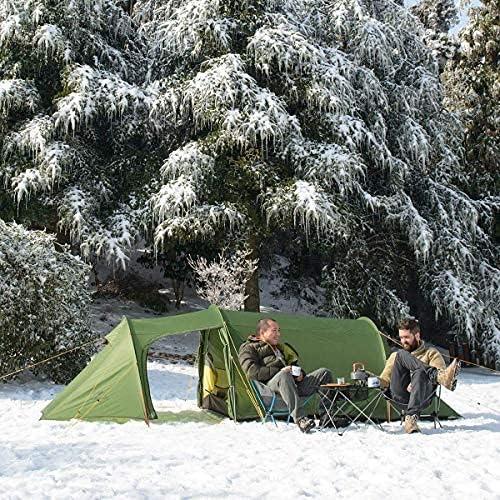 Green Four Season 2-Person Tunnel Camping Tent with Vestibule