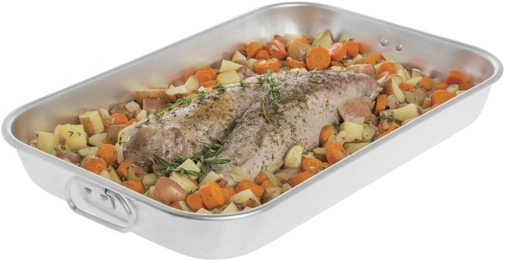 Browne Aluminum 17" Rectangle Roasting Pan with Handles