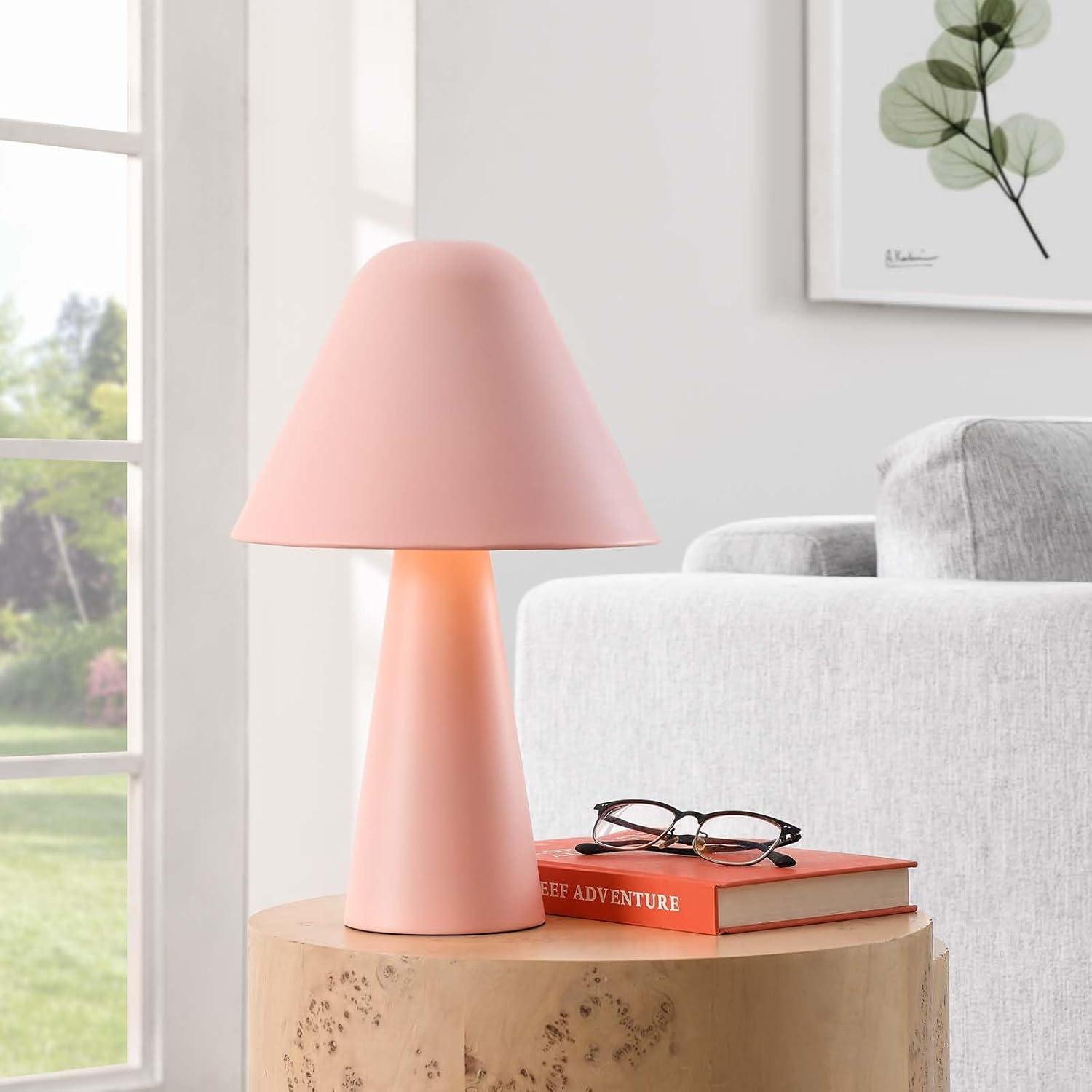 Modway Jovial Mushroom Table Lamp – Modern Metal Dome Shade Accent Light for Living Room or Bedroom