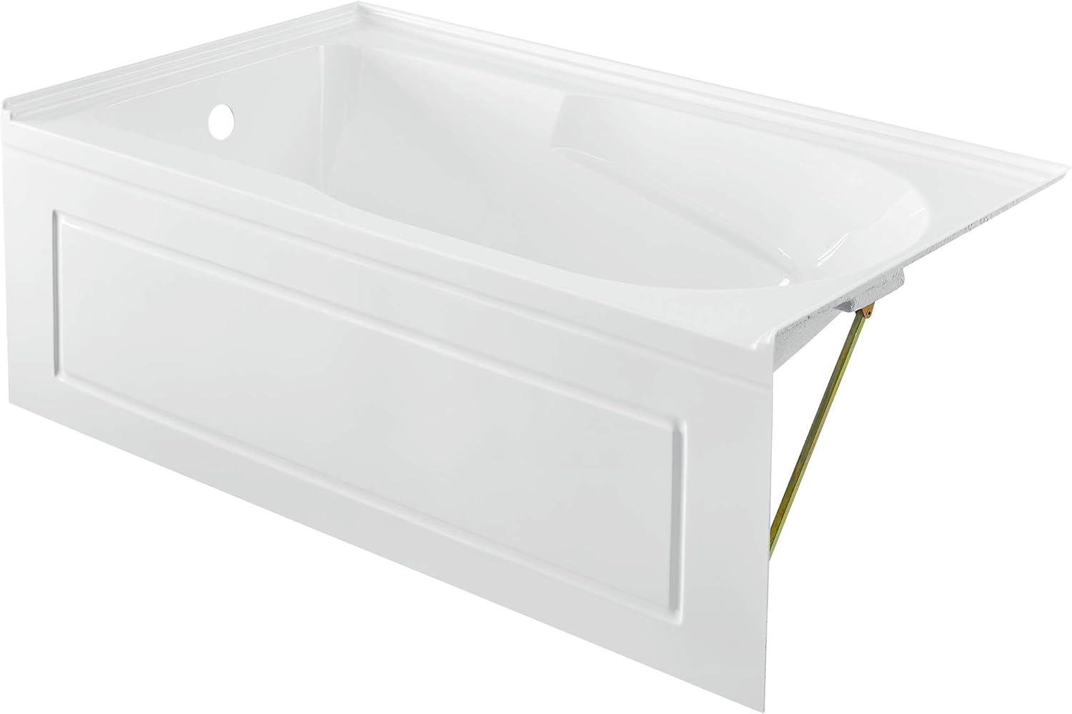 Concorde 60" x 32" Acrylic Glossy White, Alcove, Integral, Apron Bathtub