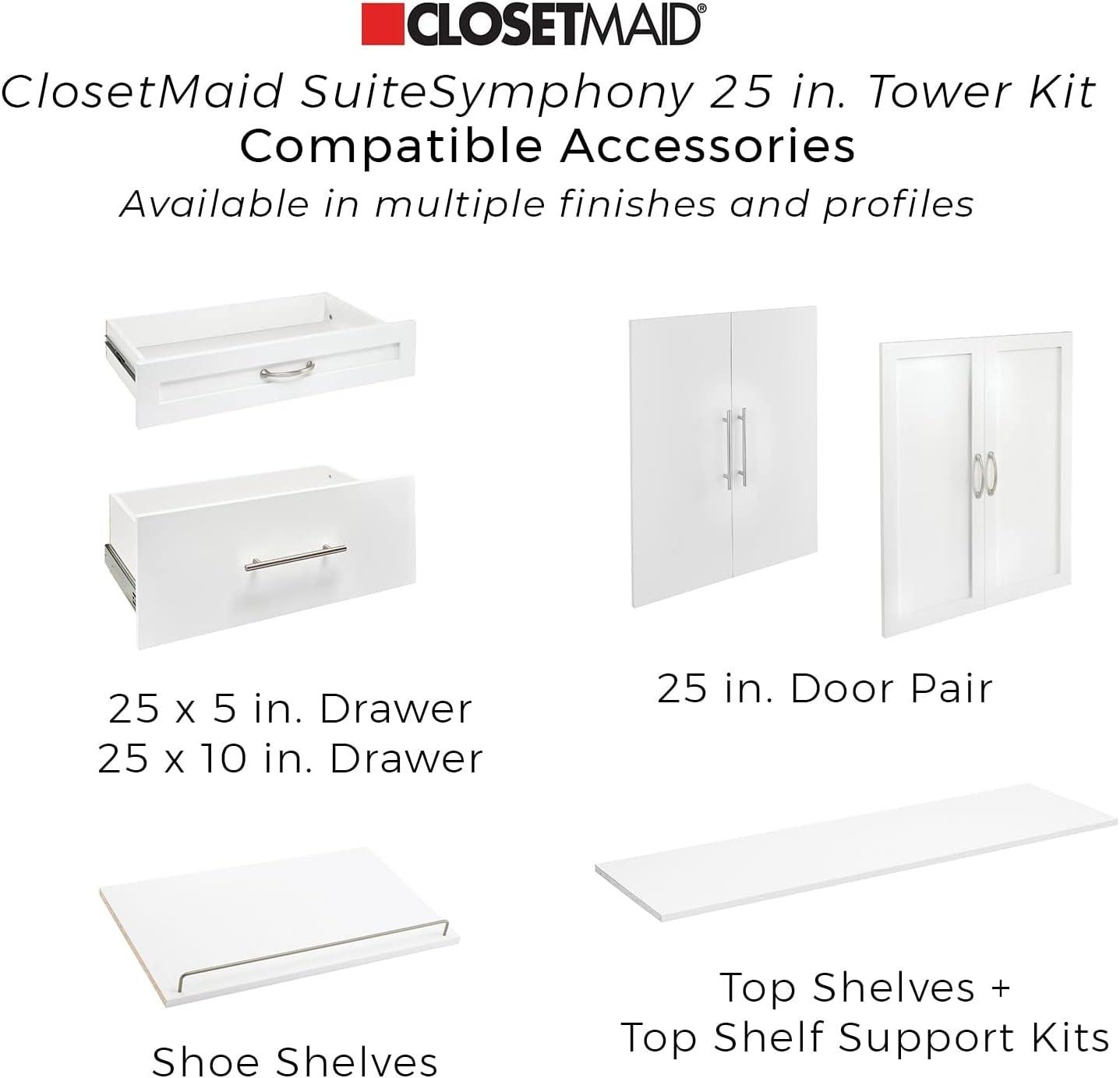 SuiteSymphony 60" W - 120" W Closet System Starter Kit