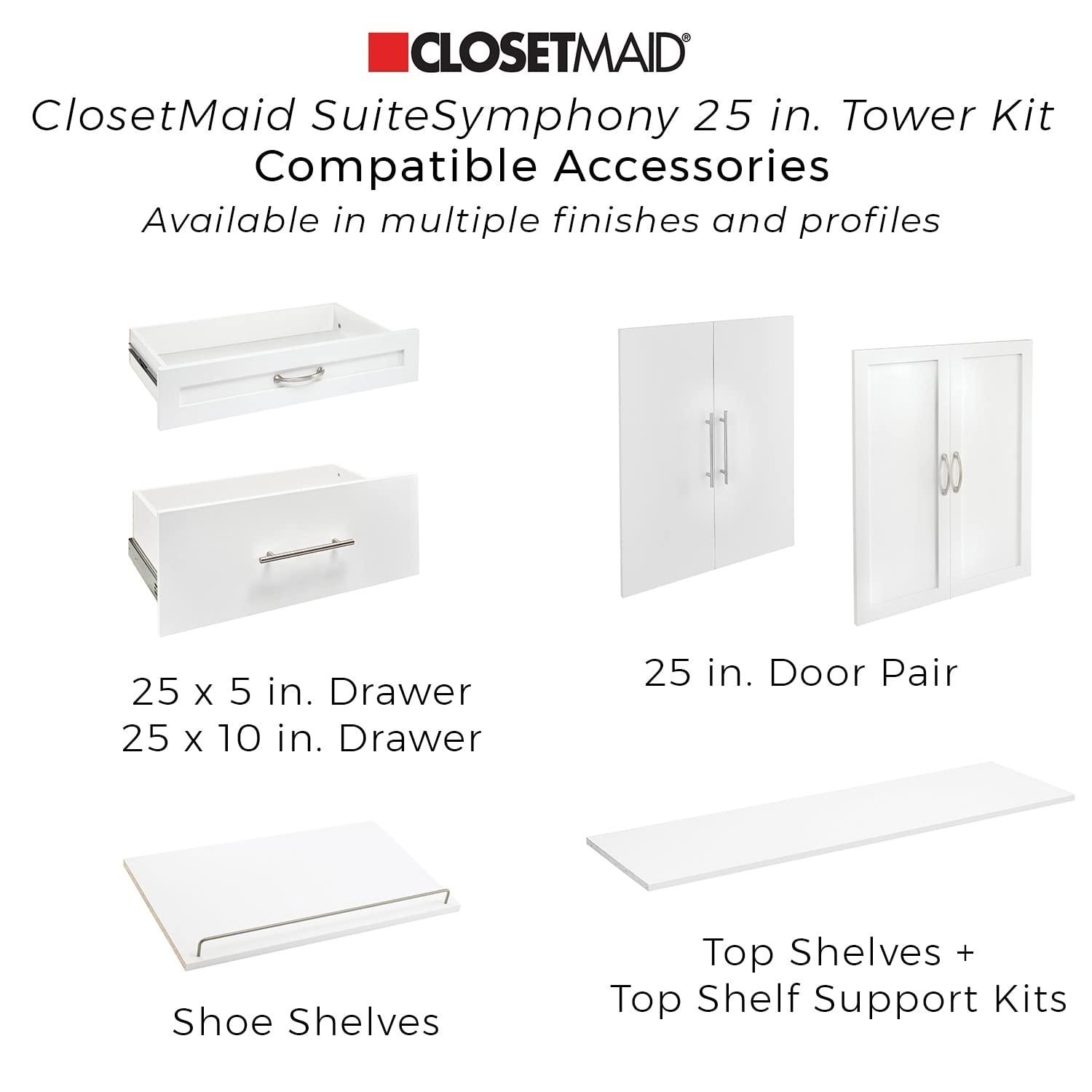 SuiteSymphony 60" W - 120" W Closet System Starter Kit