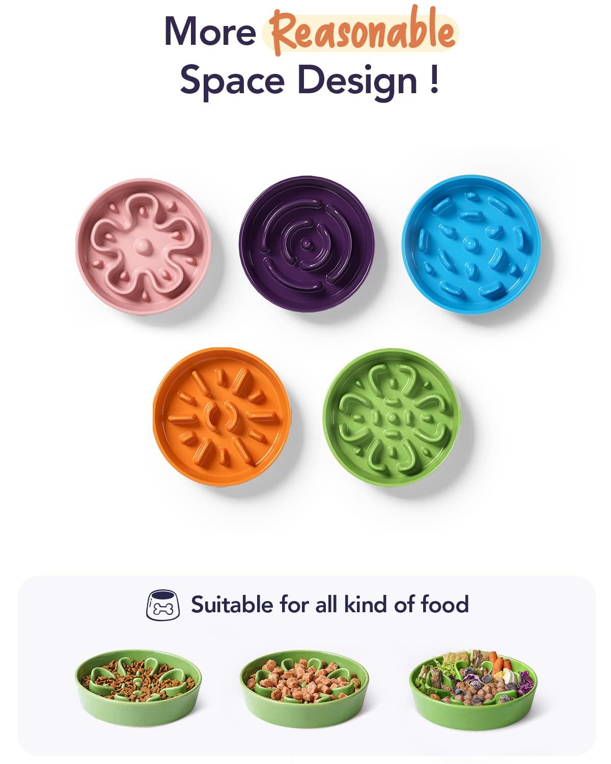Ceramic Slow Feed Dog Bowls