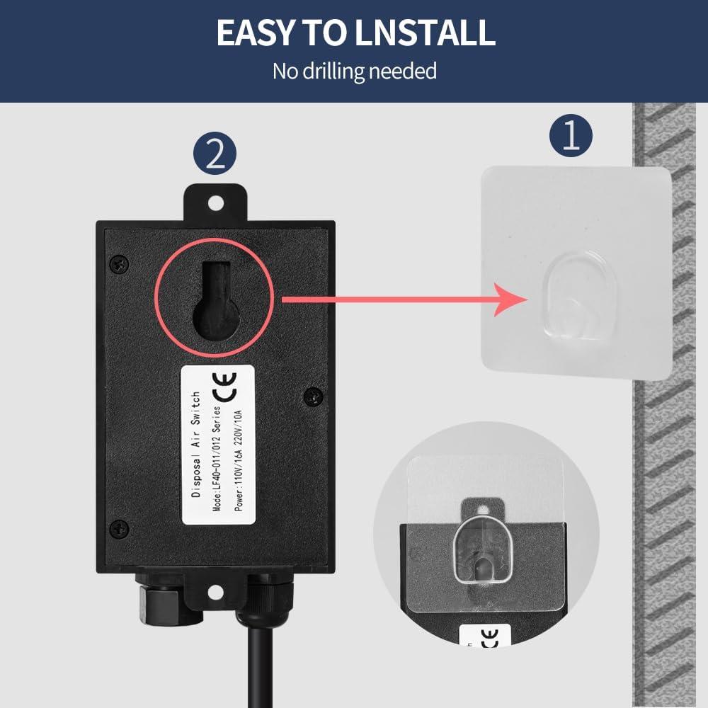 Garbage Disposal Air Switch Kit Sink Top Waste Disposal Long Stainless Steel On/Off Air Button Food and Waste Disposals Part by Etoolcity