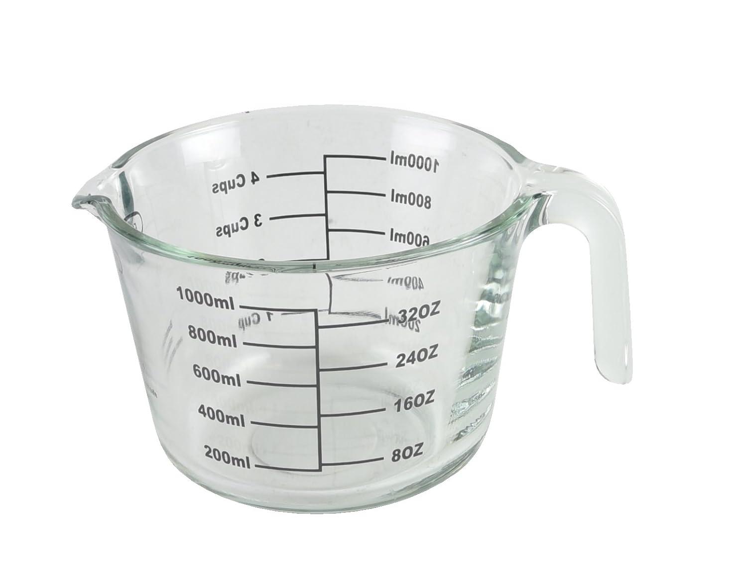 Farberware Farberware 4-Cup Borosilicate Glass Wet and Dry Measuring Cup with Oversized Measurements, Clear