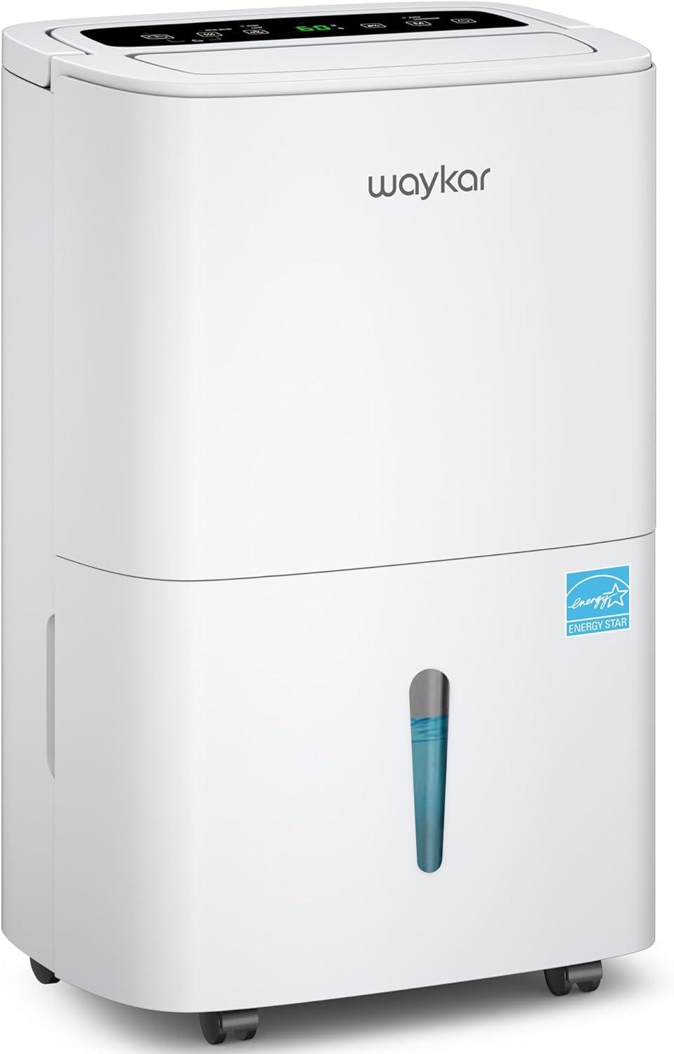 Waykar 150 Pints Off-White Energy Star Dehumidifier for Large Spaces